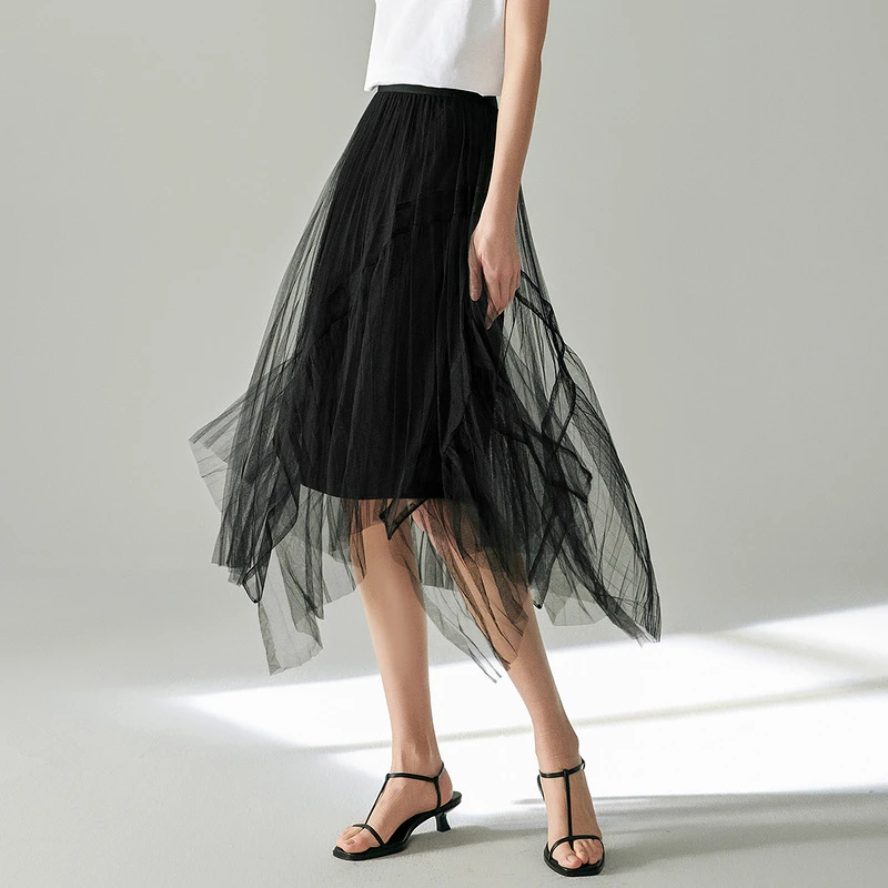 【小云总专属】MOFAN摩凡夏新款黑色半身裙MBB362260