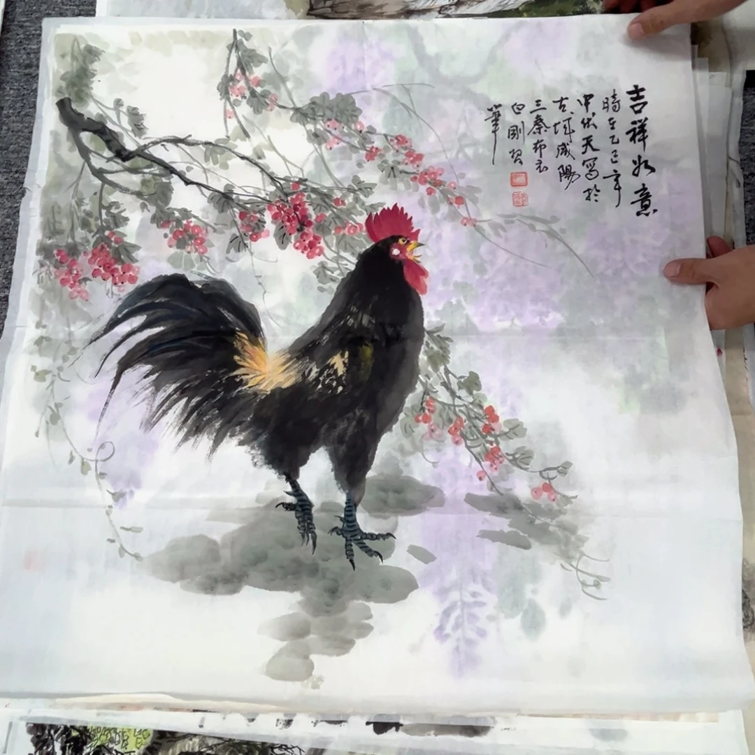 国画绘画作品多次参加国内外68.68