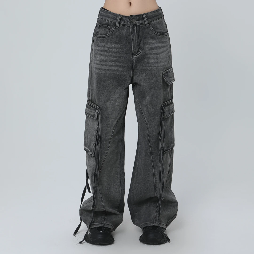 街头辣妹牛仔直筒裤A5F09A5086