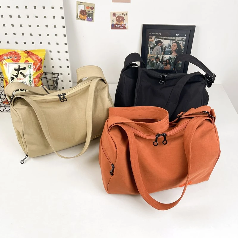 2025男女同款百搭时尚休闲大容量多功能带鞋仓斜挎单肩包休闲包