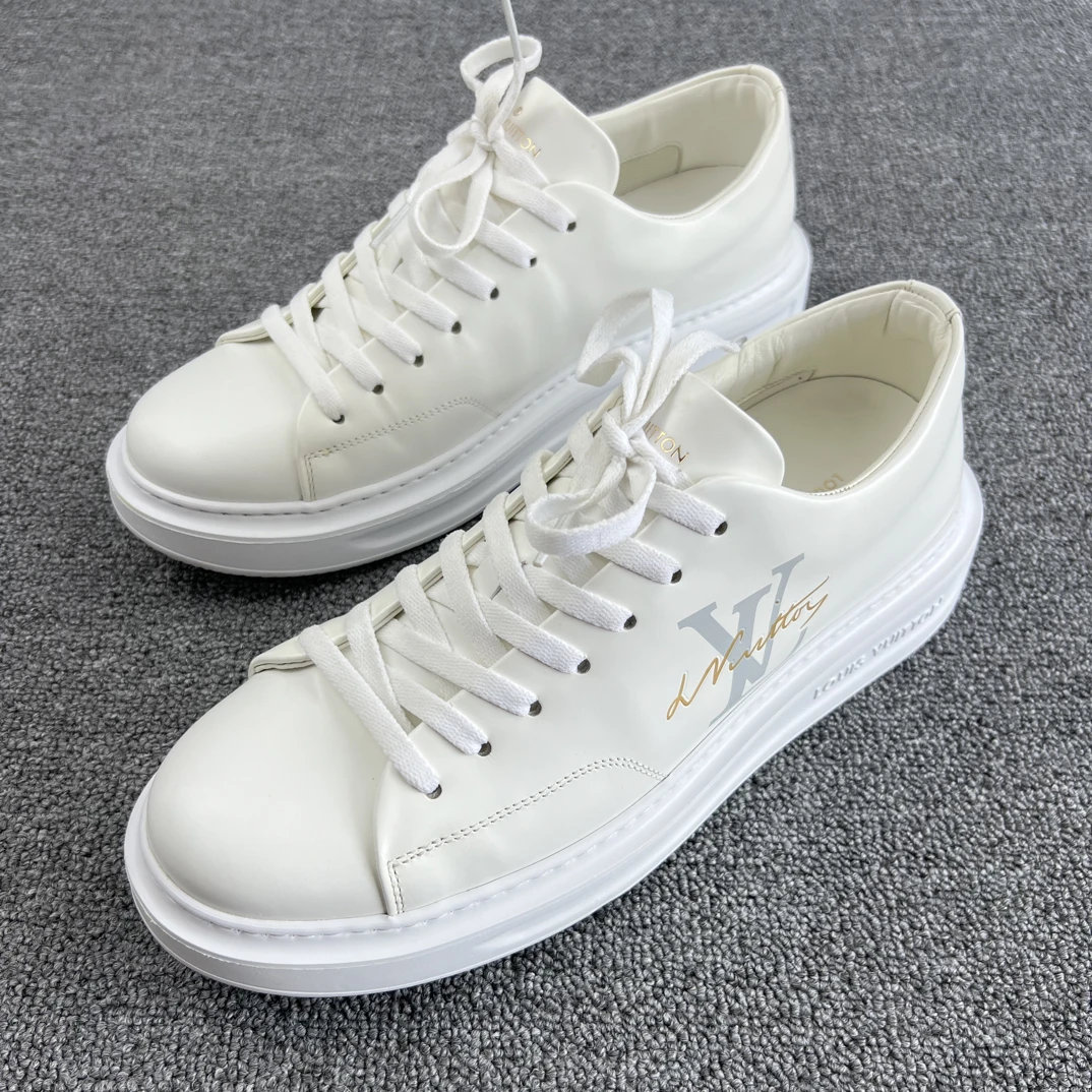 99新 LouisVuitton/路易威登 7.5码 Beverly白色板鞋 99新/6090