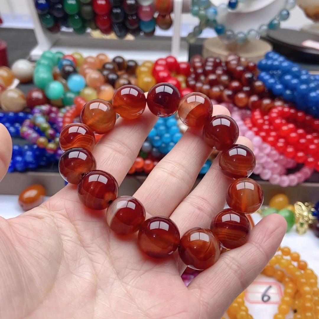 【闪购商品】玛瑙/玉髓手链未镶嵌谢*?