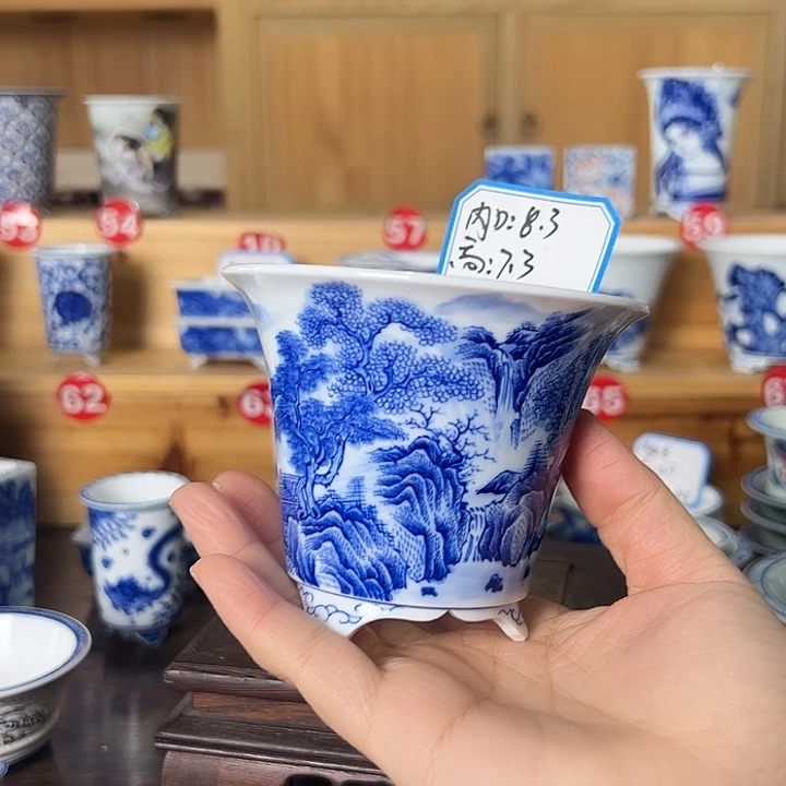 墨奈手绘陶瓷花盆