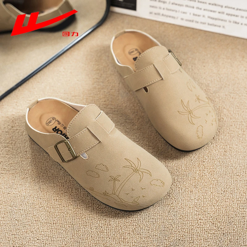 回力正版女鞋2025新款爆款网红厚底勃肯拖鞋情侣款全包头男士潮鞋