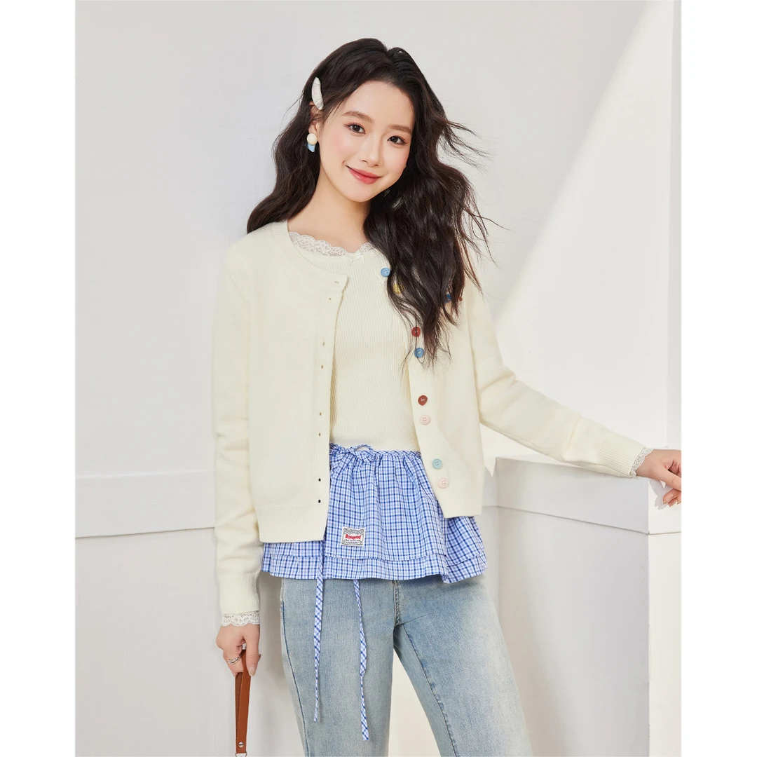 IEF/爱依服2025秋冬新款法式时尚小众设计感通勤百搭毛织外套上衣