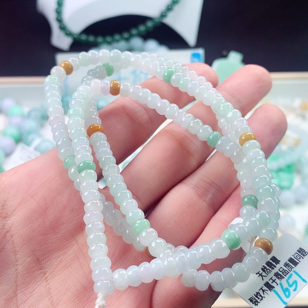 翡翠未镶嵌毛衣链