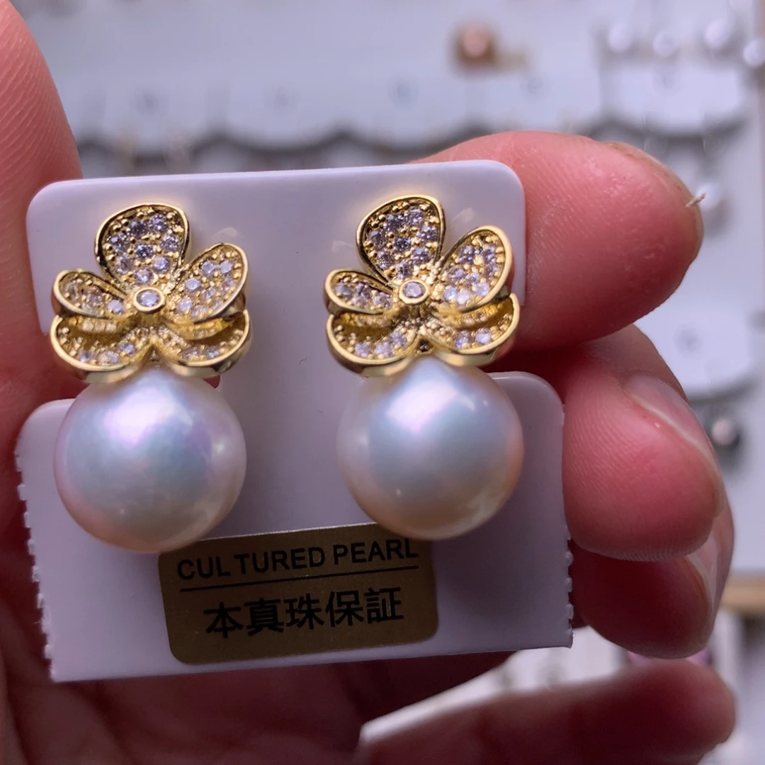 未镶嵌耳饰淡水珍珠
