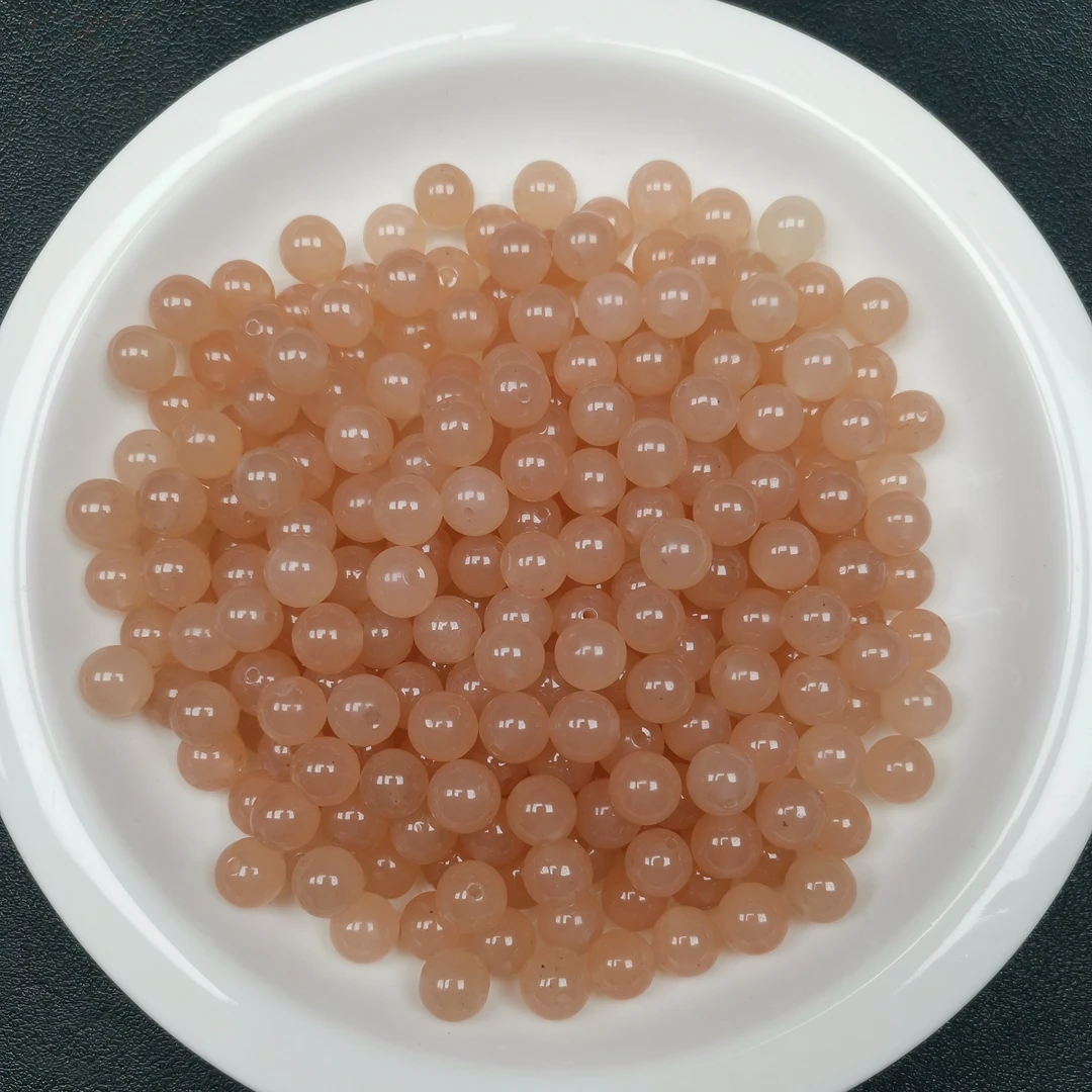 天然散珠w37藕粉8mm*40颗