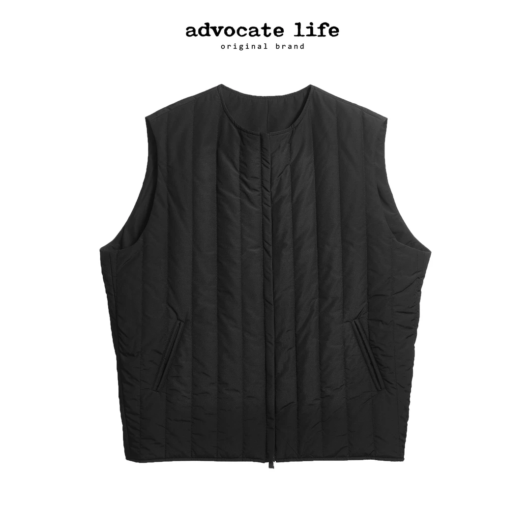 生活主张 Advocatelife新款时尚简约纯黑色高级感棉坎肩JQ344066