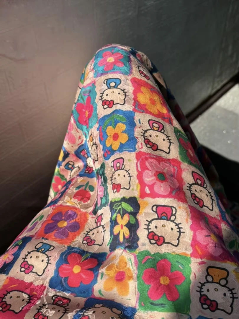 【hellokitty】28姆米花萝红云纱现货发（无退换）