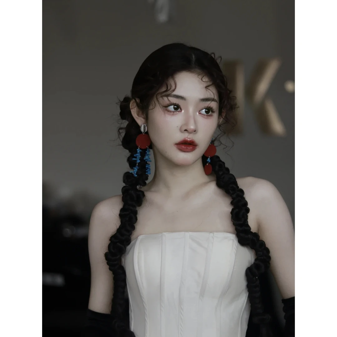 MT｜小众手工串珠珊某瑚AB新中式耳饰