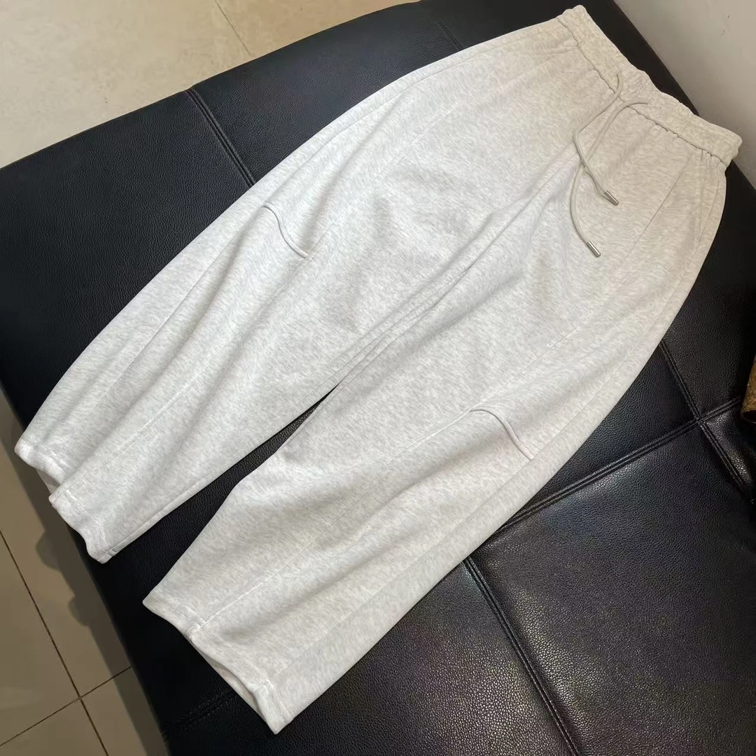 CS474秋装新款松紧腰纯色休闲弯刀裤女士