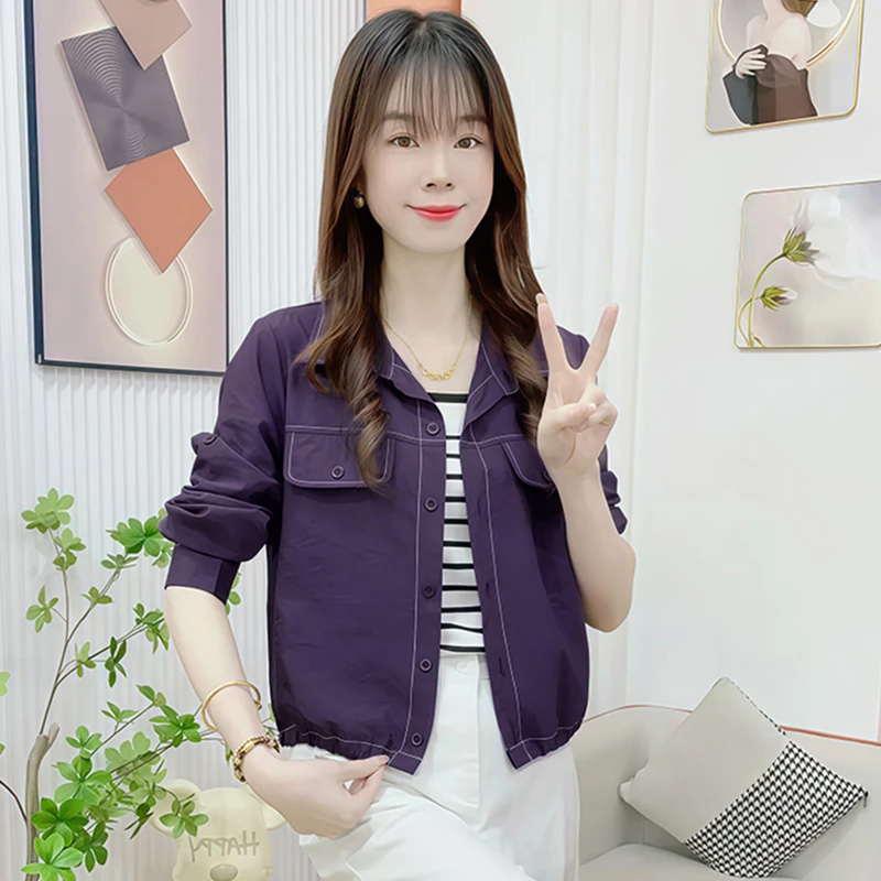 2025年秋冬新款时尚宽松短外套女极简风小众纯色翻领单排扣上衣