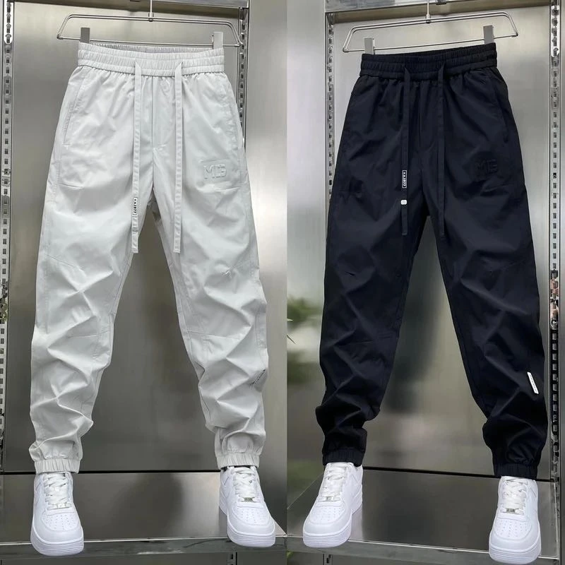 2025夏新款男士运动时尚户外百搭潮流宽松薄款透气高档弹力休闲裤