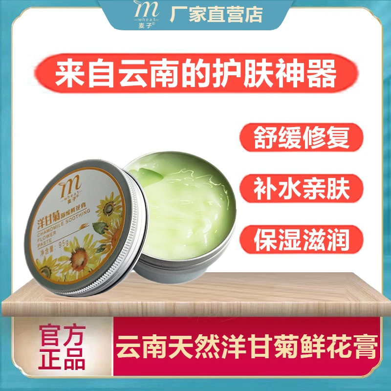 云南洋甘菊鲜花膏面霜舒缓修复敏感肌肤天然补水保湿滋润亲肤护肤