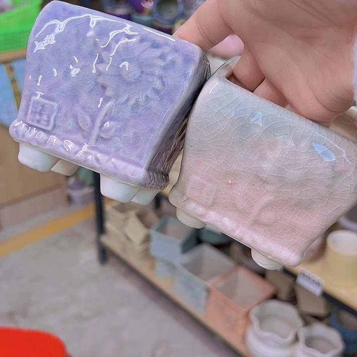 红陶陶瓷花盆当场满12包邮