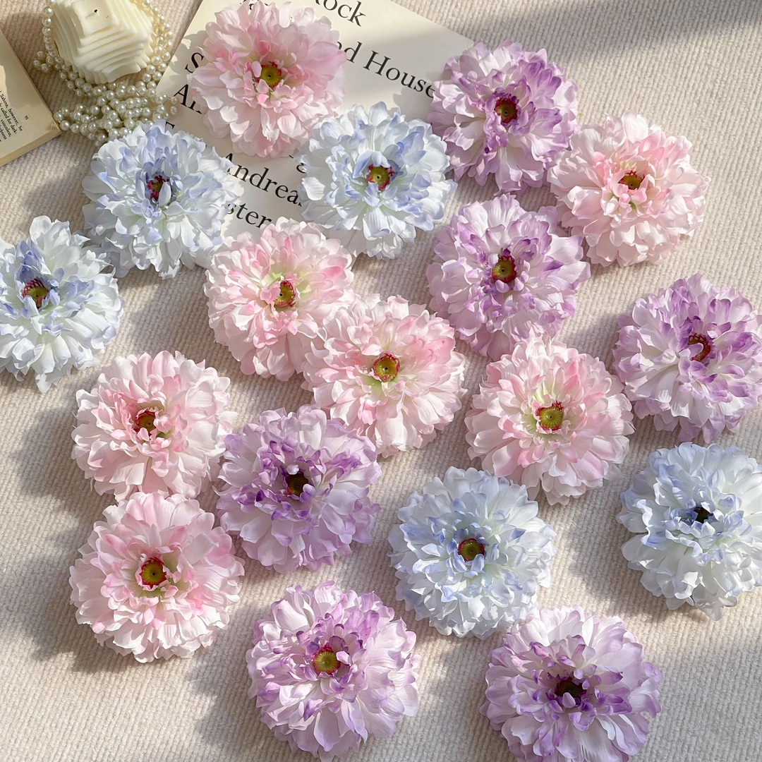 芙蓉牡丹仿真小花朵混搭diy手工轮胎茶几材料包花头簪花头饰装饰