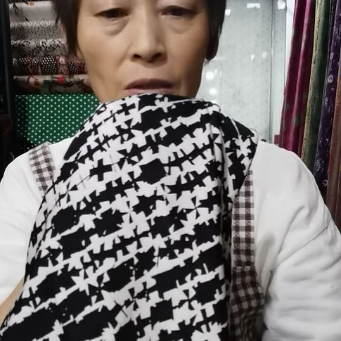 醋酸棉布料黑白拉条2.5米布头