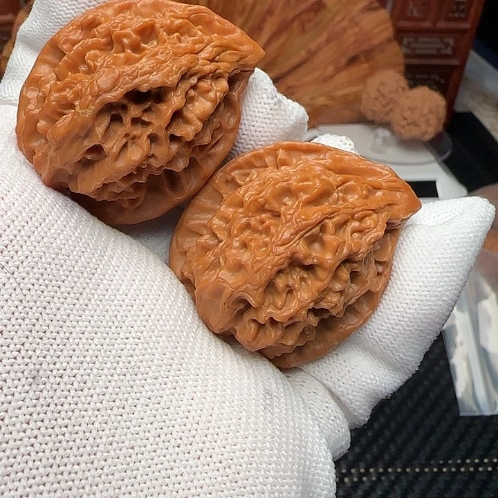 吊坠文玩核桃十三陵鸡心37