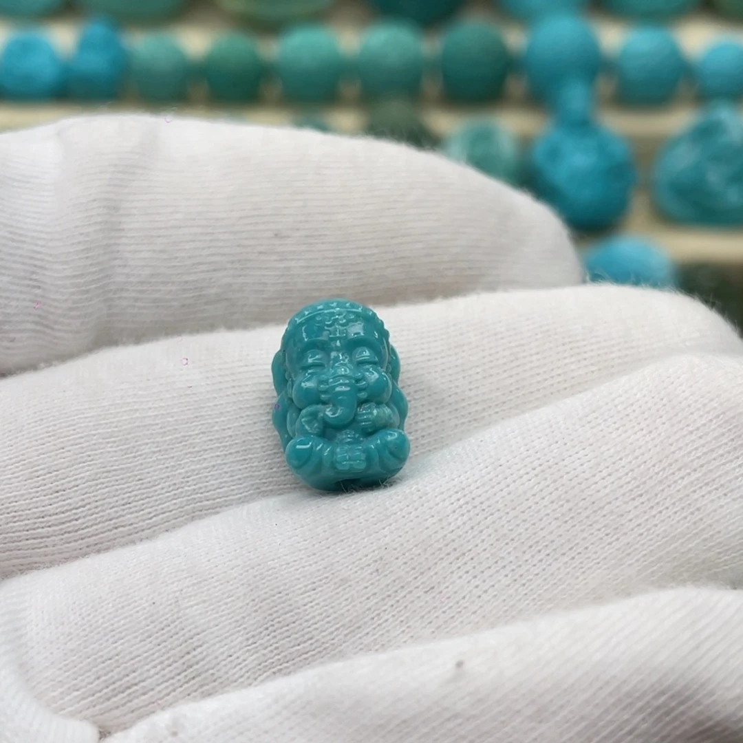 绿松石未镶嵌颈饰卡10.7-15.3-9