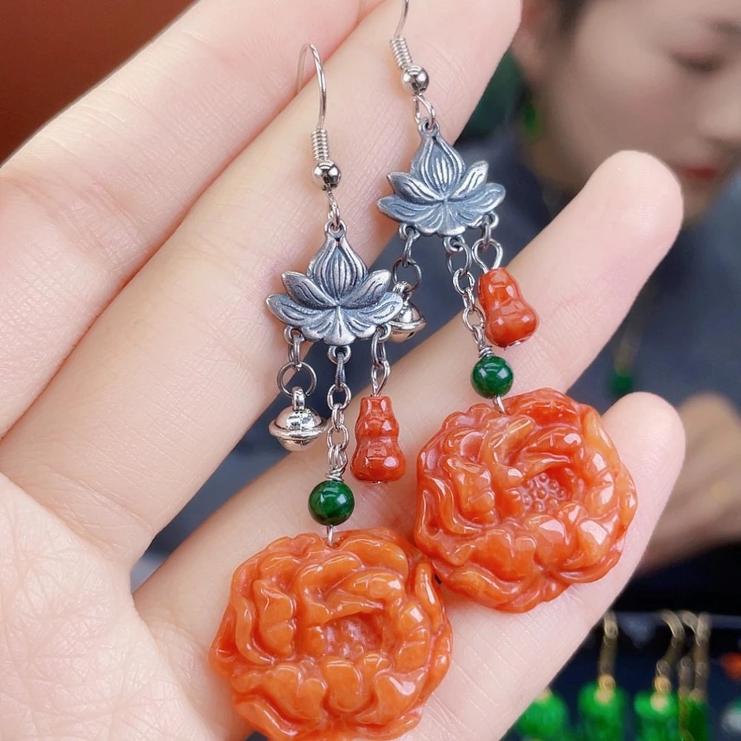 翡翠未镶嵌耳饰饰品