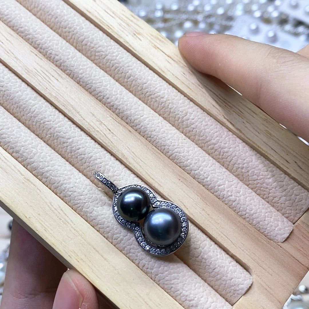 海水珍珠银S925镶嵌颈饰