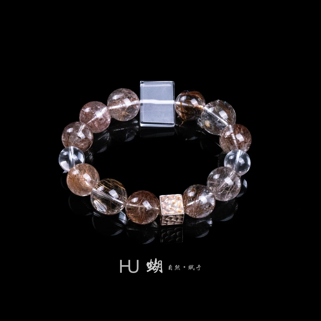蝴  【孤品款】 红铜发晶 维纳斯金发晶