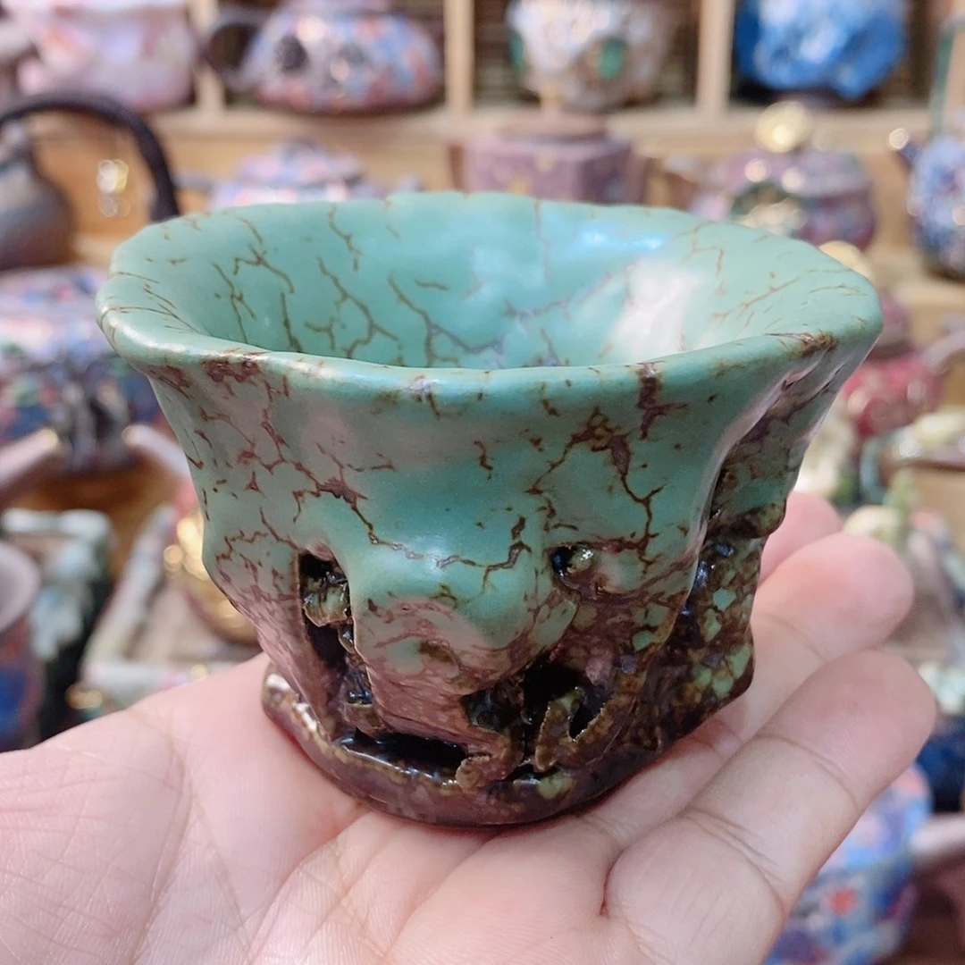 粗陶志野柴烧茶器