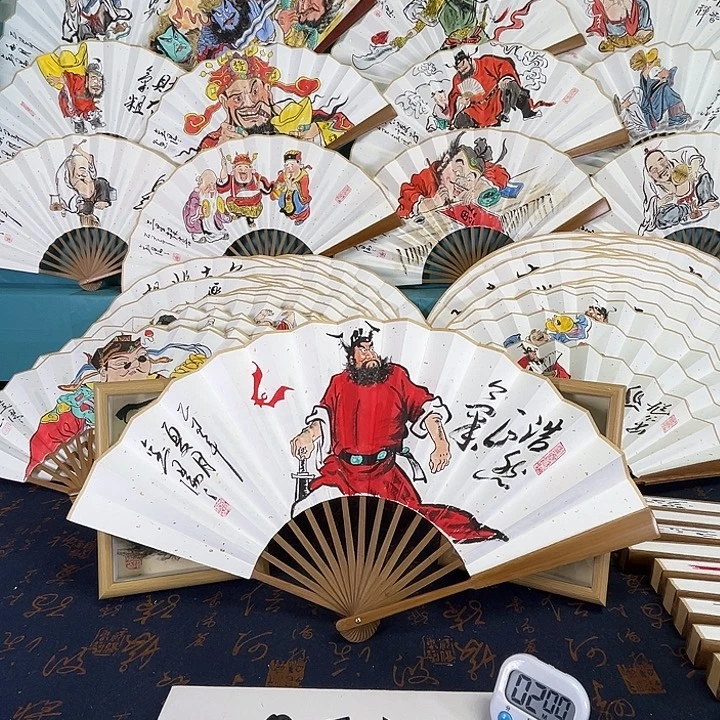 ****起国画手绘折扇一把