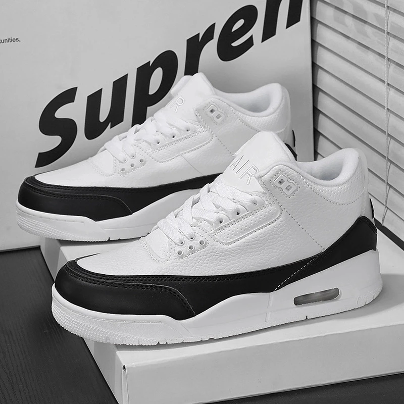 【乔  -3】新篮球鞋新秋冬男士高帮气垫实战百搭运动鞋情侣