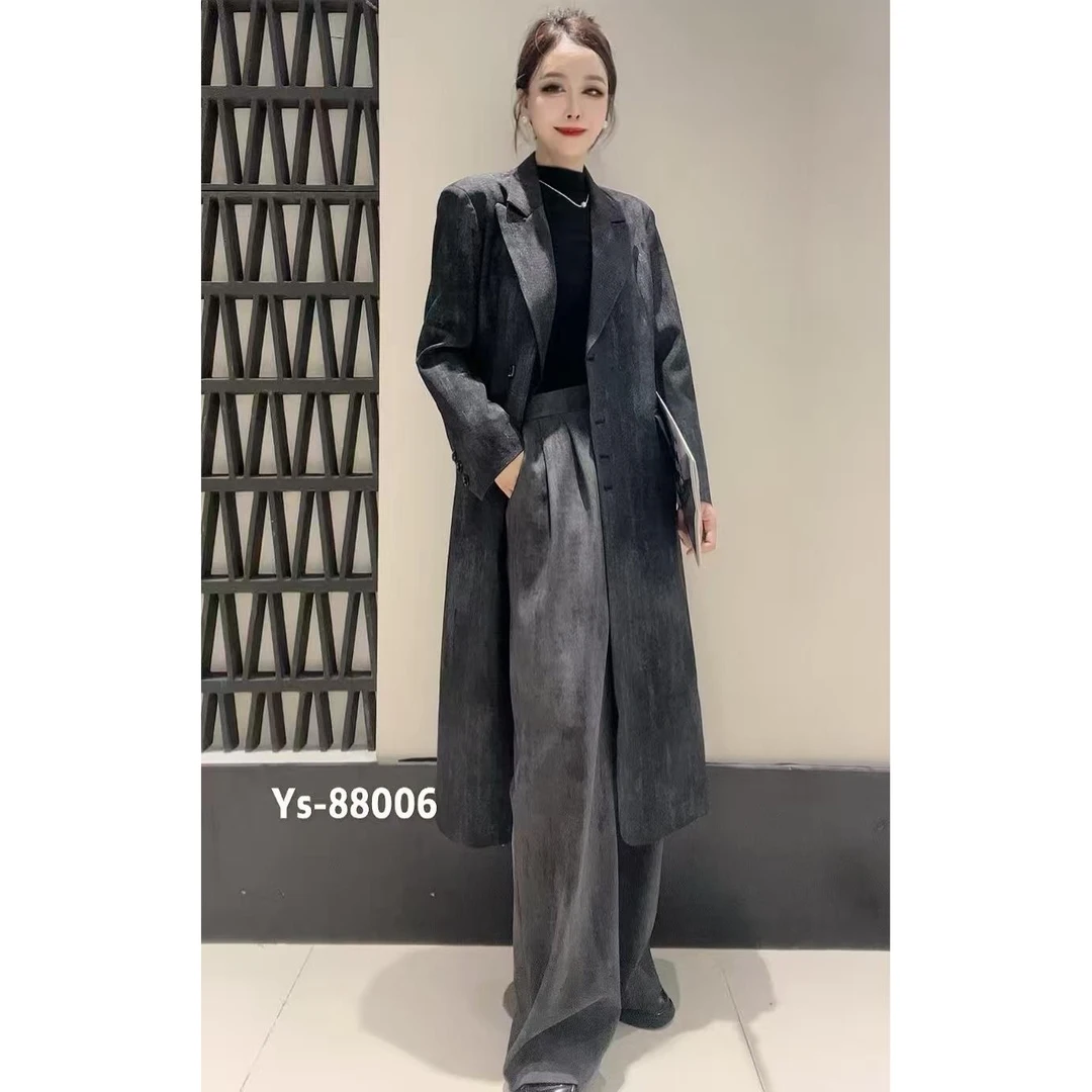 88006 G 女士秋冬新款高级感百搭宽松气质长款西装大衣 YS三楼