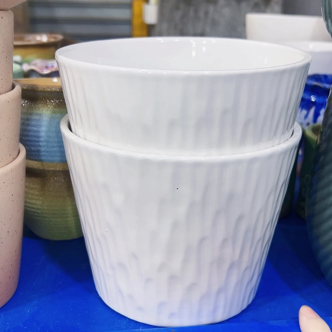 有孔外贸尾单陶瓷花盆凑单10米包邮