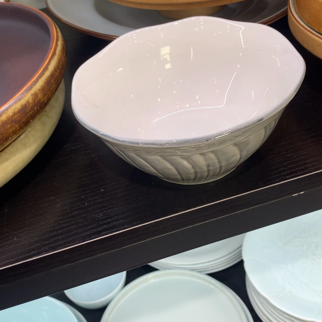 陶景德镇粗陶复古盘碗碗微瑕