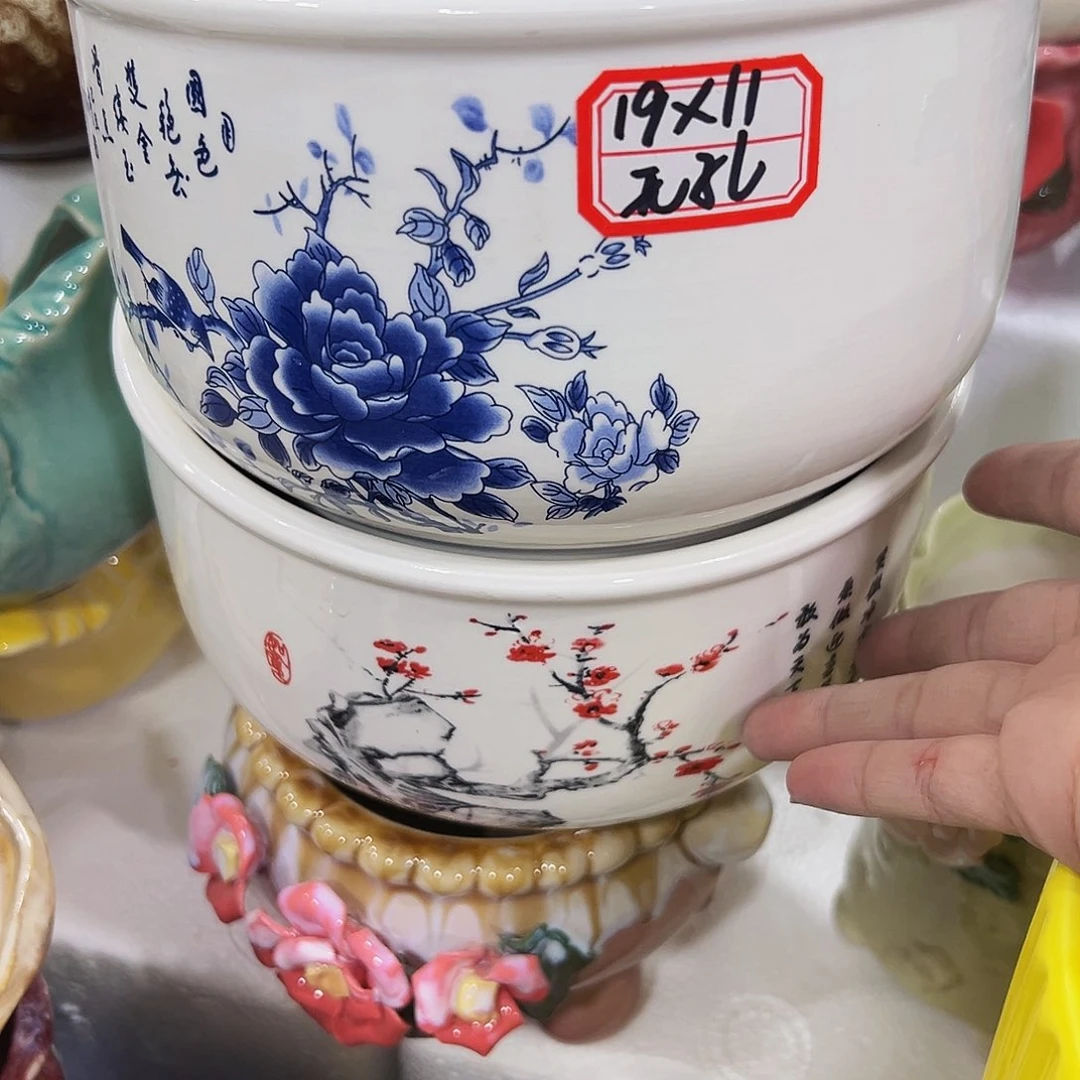 外贸尾单陶瓷花盆