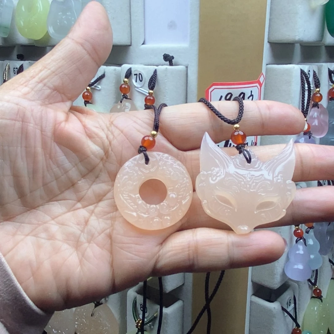 颈饰未镶嵌石英质玉（金丝玉）ぃ**✨