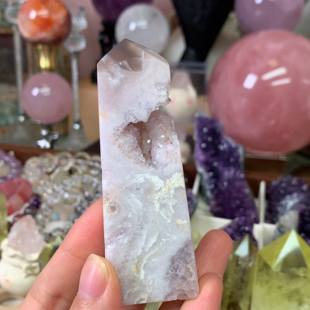 未镶嵌摆件玛瑙/玉髓樱花玛瑙