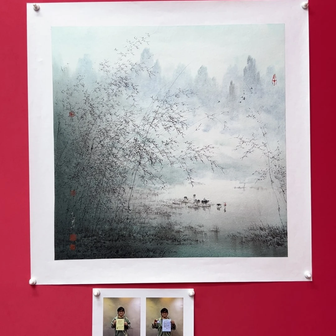 国画陈**东木春4平尺精品2幅