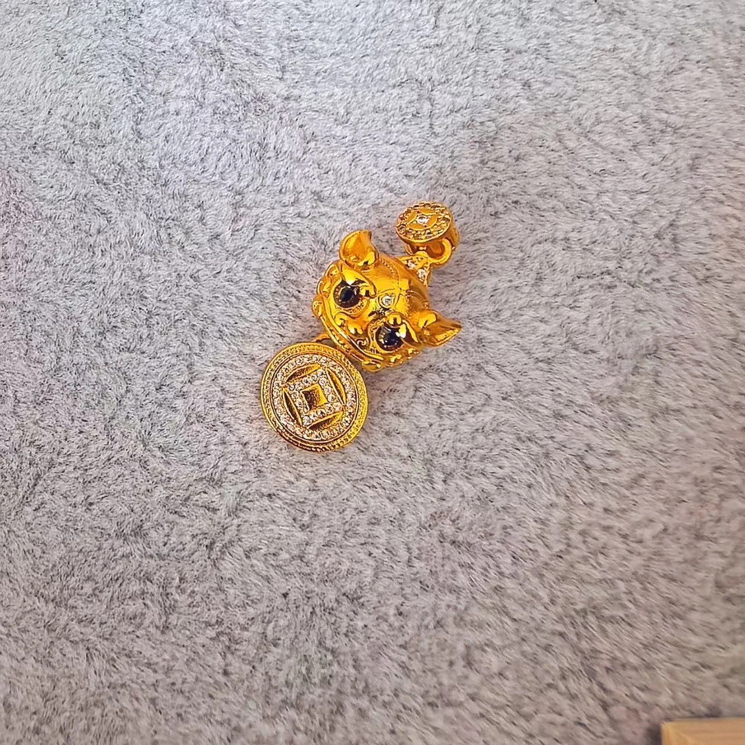 吊坠 精工白钻招财貔貅吊坠 3135