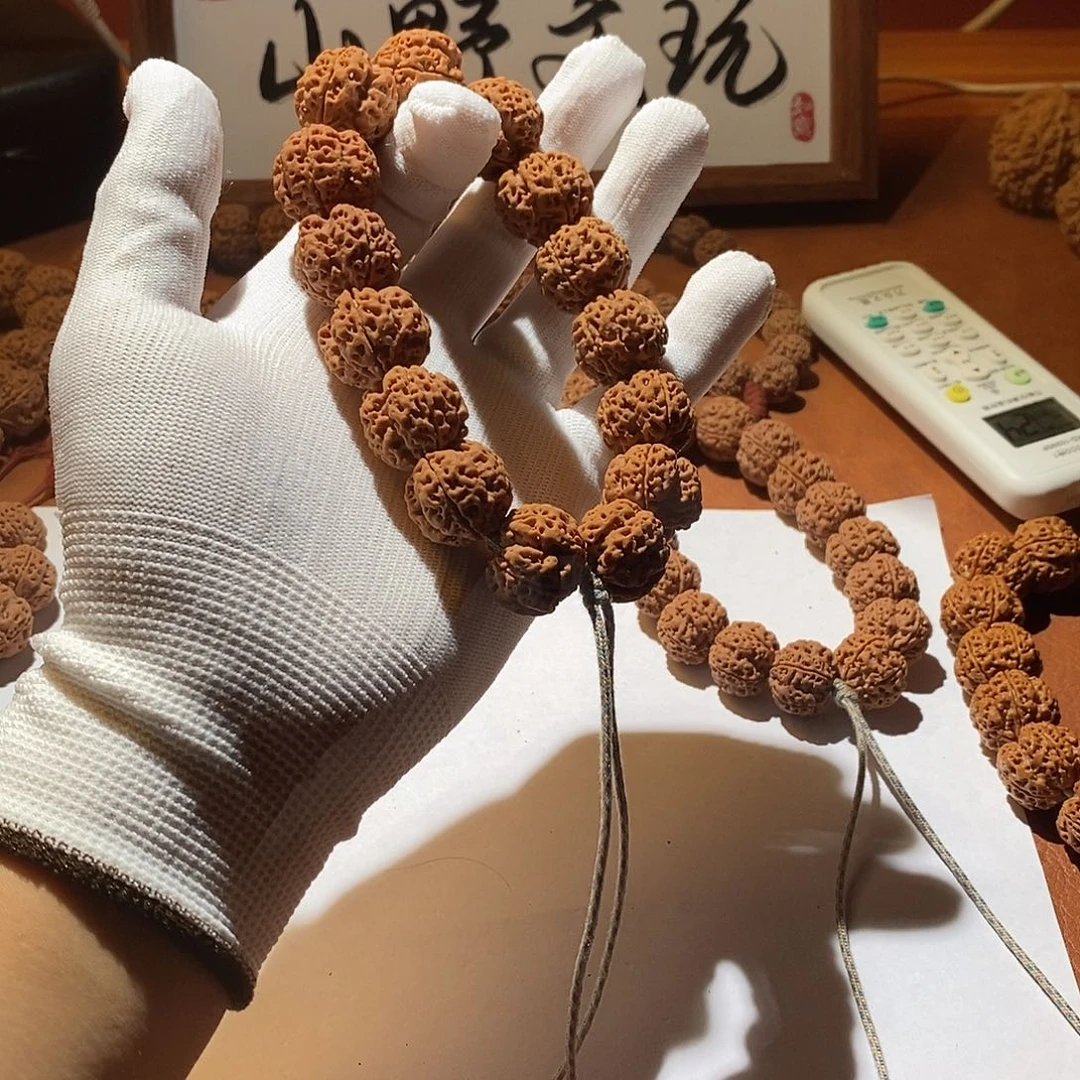 金刚菩提手串方*镜21玉骨梅花4瓣