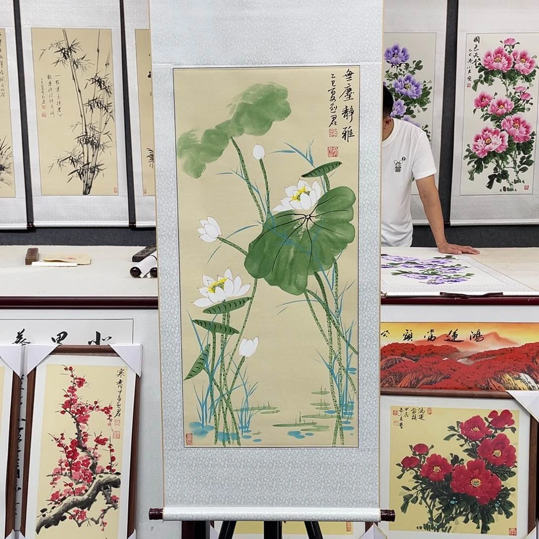 国画手绘手写作品