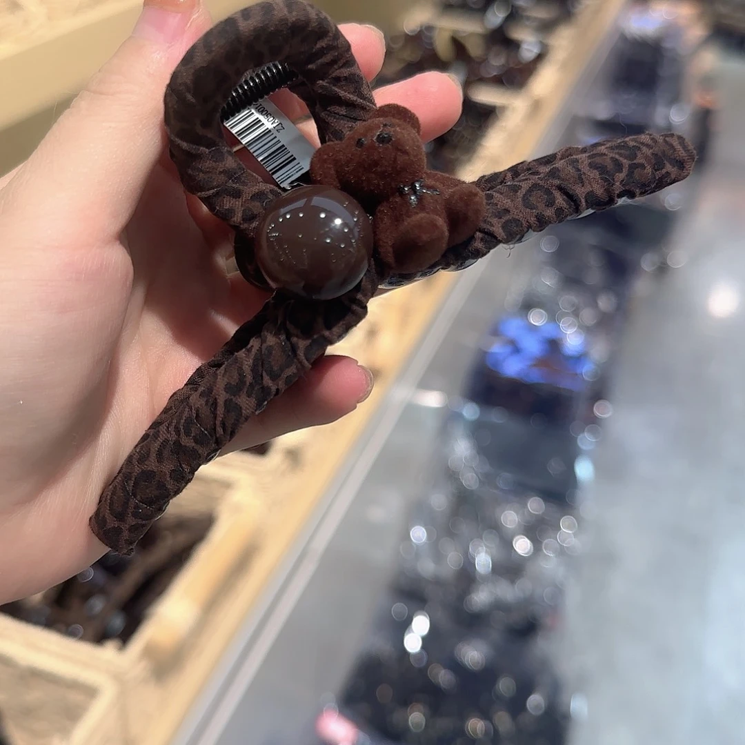 皮质非金属豹纹抓夹