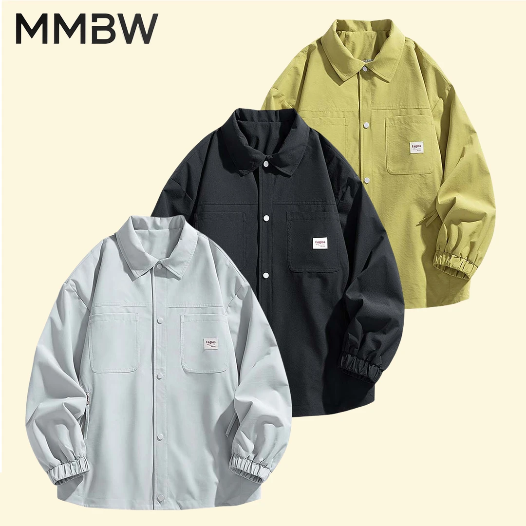 夹克【浅色美学】大吉潮牌宽松潮流港风工装休闲长袖情侣外套BDJK03