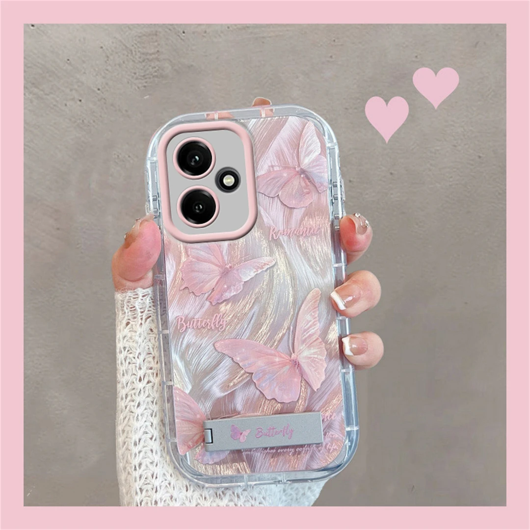 适用于华为荣耀400手机壳荣耀400pro新款女dnn-an00蝴蝶全包防摔