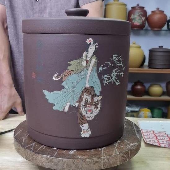 紫砂茶叶罐正品7411