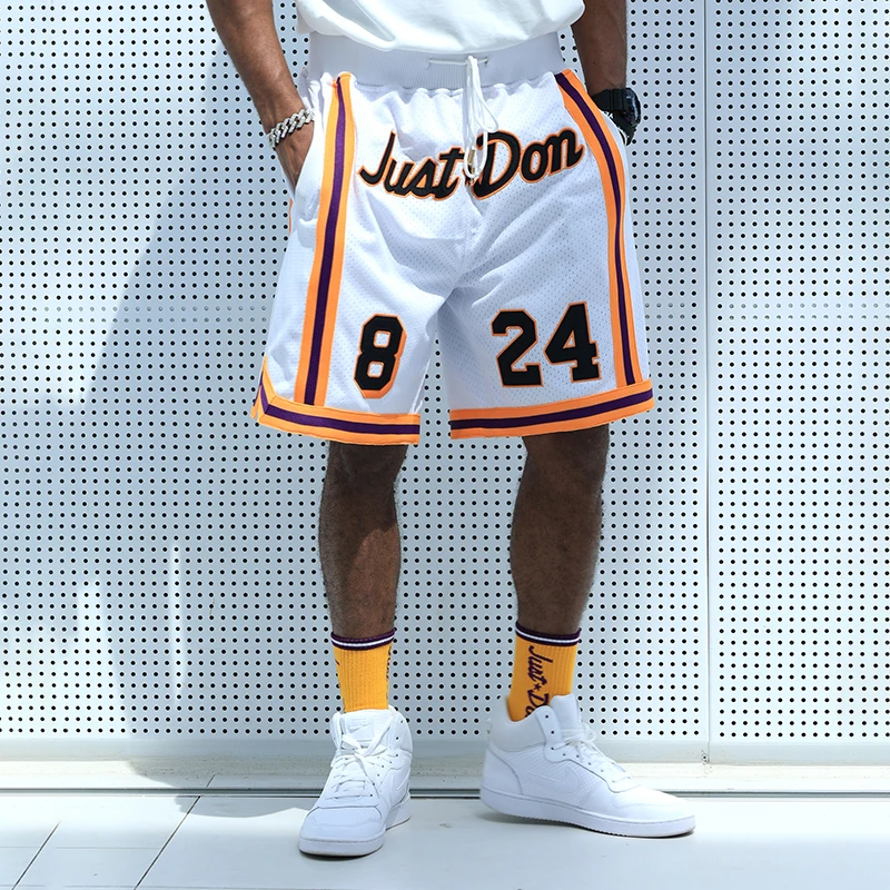 Just-Don【824限定款】复古美式网眼篮球短裤高街运动宽松休闲夏男