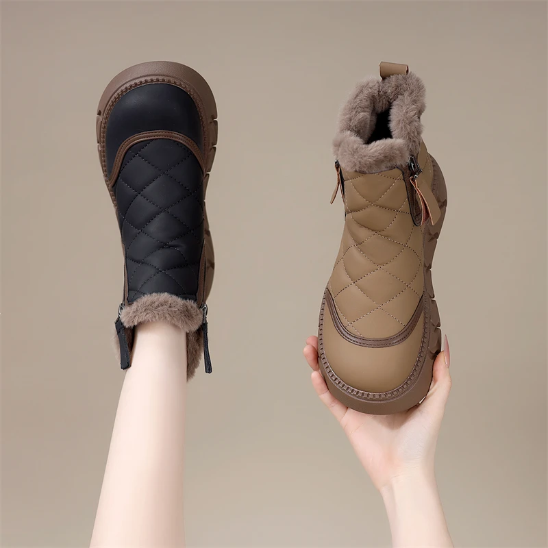 加厚保暖雪地靴女2025年新款时尚休闲厚底软底防滑东北大棉鞋棉靴