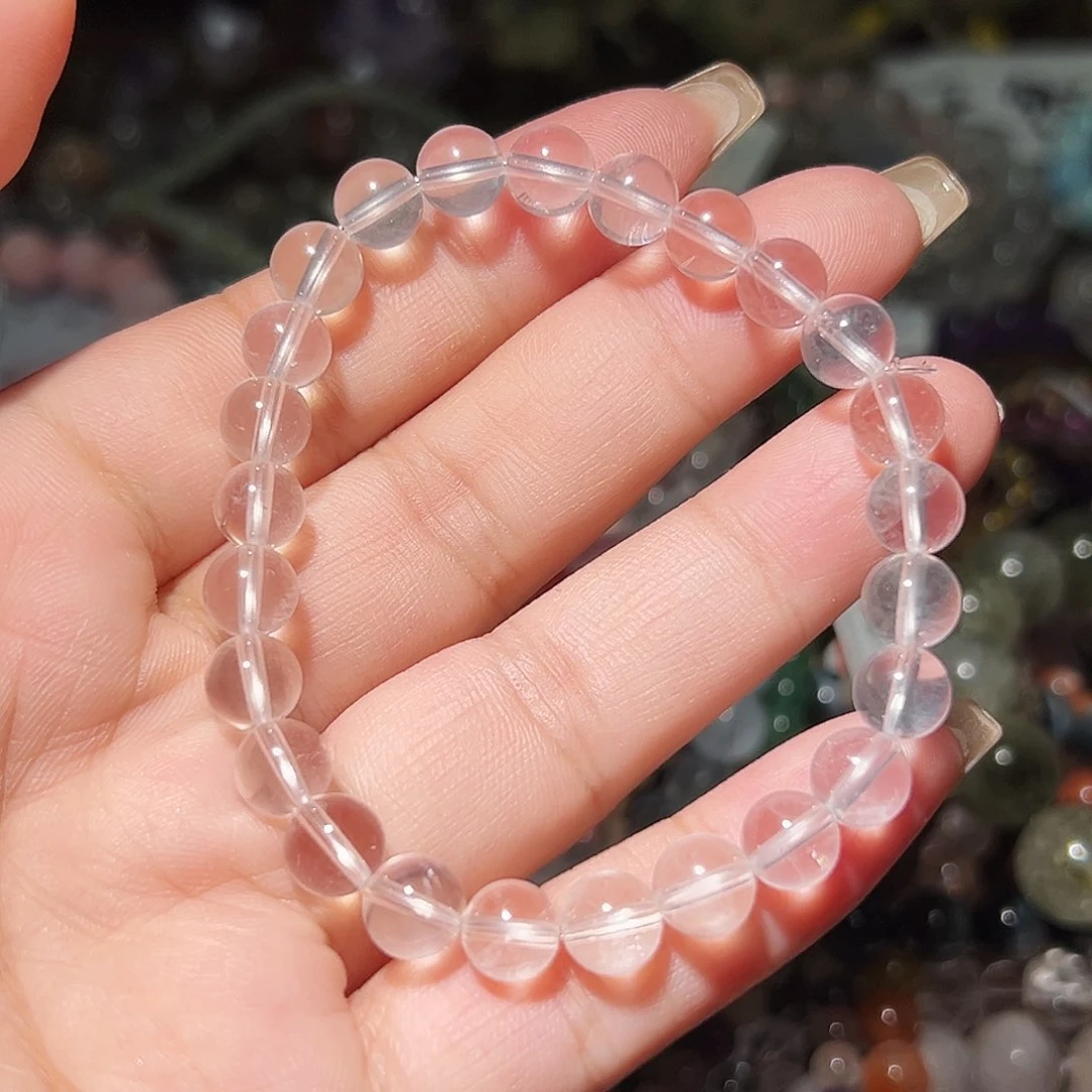 水晶手链未镶嵌白兔毛高晶体