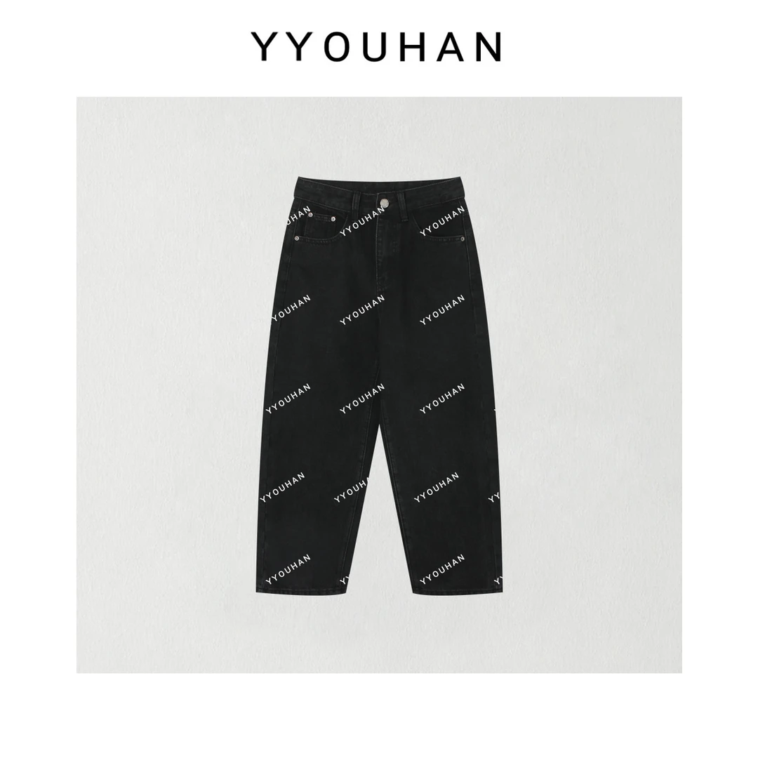 月月不吃鱼2025春款小众设计原创自留无弹法棍牛仔裤 2502C516