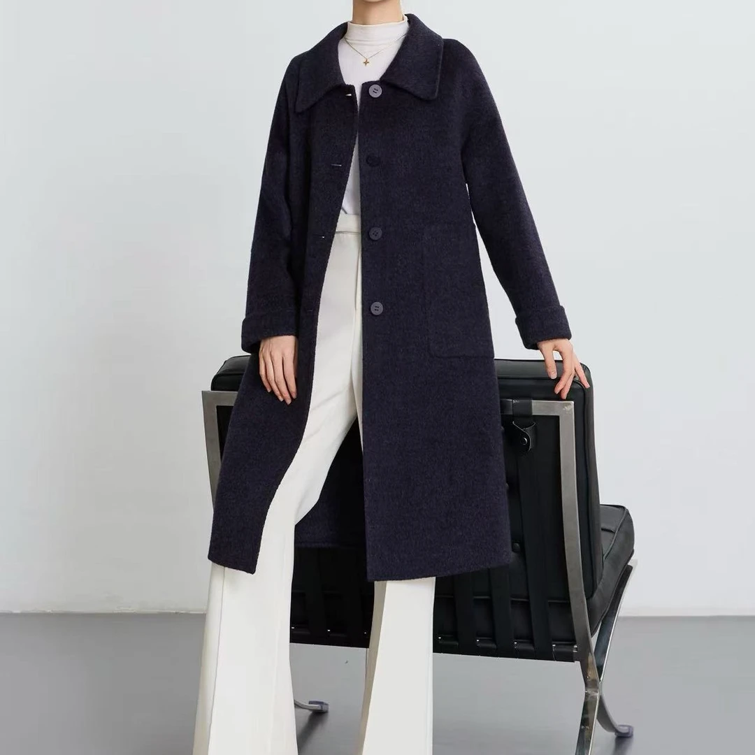 w18088高端羊毛大衣(衣长103左右)