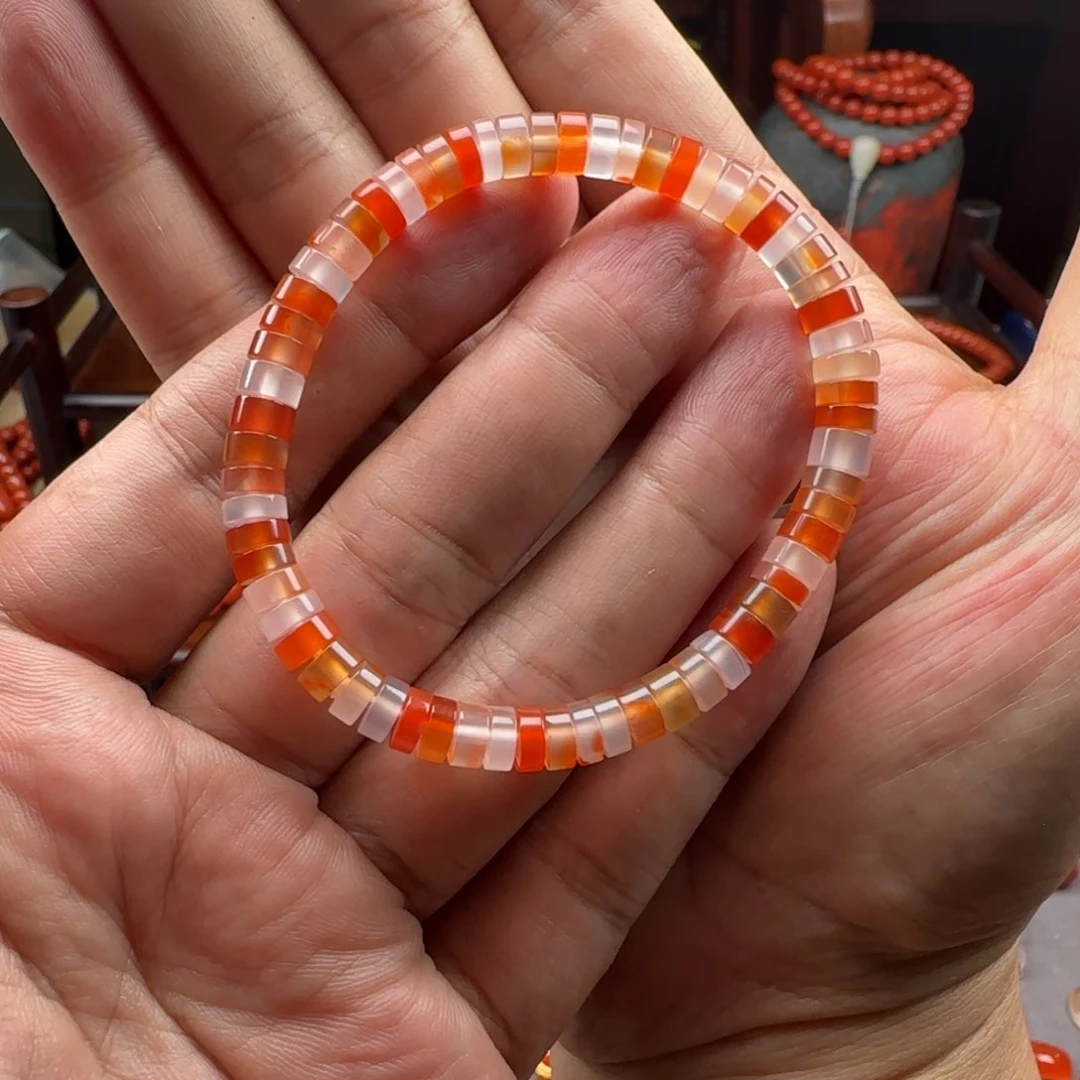 南红玛瑙6mm直切水果串未镶嵌